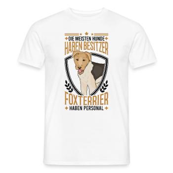 Foxterrier Besitzer Spruch Drahthaar-Foxterrier - Männer T-Shirt - Weiß - Vorne - AI Model Male 178 dark (178cm)