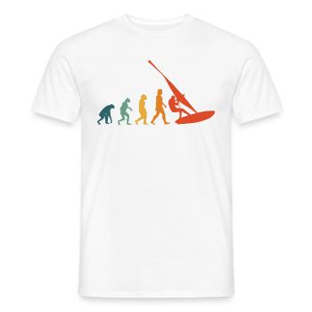 Windsurfer Evolution Retro Windsurfing Windsurf - Männer T-Shirt - Weiß - Vorne - AI Model Male 178 dark (178cm)