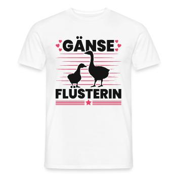 Gänse Flüsterin Züchter Gans Mädchen Gänsezüchter - Männer T-Shirt - Weiß - Vorne - AI Model Male 178 dark (178cm)