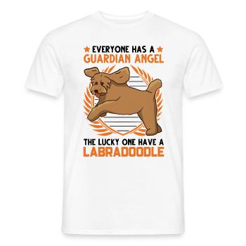 Labradoodle Guardian Angel Goldendoodle Gift - Men's T-Shirt - white - Front - AI Model Male 178 dark (178cm)