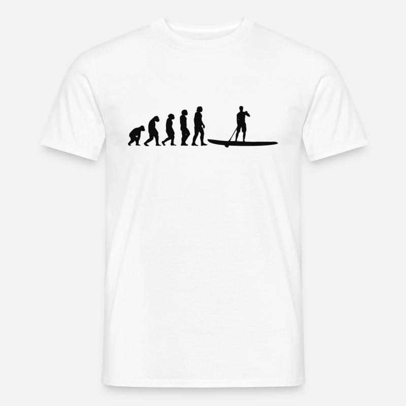 Stand Up Paddle Evolution SUP Board Paddling - Männer T-Shirt - Weiß