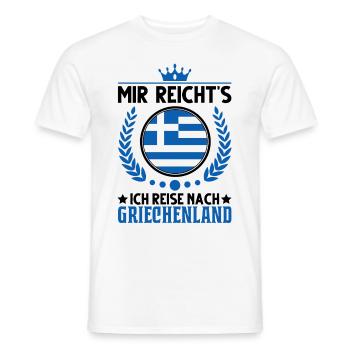 Mir reichts Ich reise nach Griechenland Kreta - Männer T-Shirt - Weiß - Vorne - AI Model Male 178 dark (178cm)