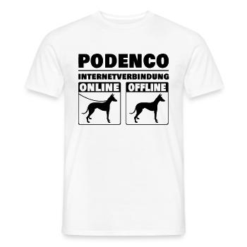 Podenco Internet Spanischer Windhund Ibizan Hound - Männer T-Shirt - Weiß - Vorne - AI Model Male 178 dark (178cm)