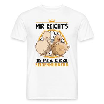 Seidenhuhn Silkie Huhn Seidenhühner Geschenk - Männer T-Shirt - Weiß - Vorne - AI Model Male 178 dark (178cm)