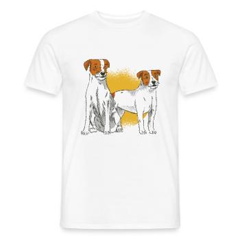Parson Russell Terrier - T-shirt homme - blanc - Devant - AI Model Male 178 dark (178cm)