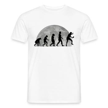 Joueur de ping-pong Evolution Lune ping-pong - T-shirt homme - blanc - Devant - AI Model Male 178 dark (178cm)