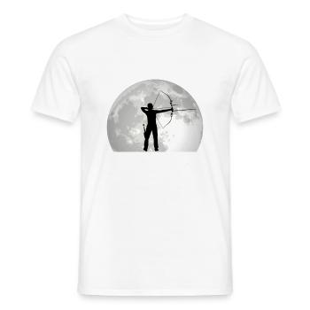 Archer Moon Archery Bow and Arrow - Men's T-Shirt - white - Front - AI Model Male 178 dark (178cm)