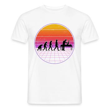 Physiothérapeute Evolution Vaporwave Physio - T-shirt homme - blanc - Devant - AI Model Male 178 dark (178cm)