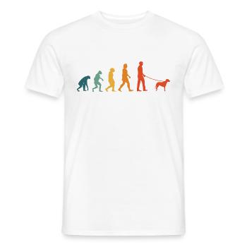 Brandlbracke Evolution Retro Bracke Hund - Männer T-Shirt - Weiß - Vorne - AI Model Male 178 dark (178cm)