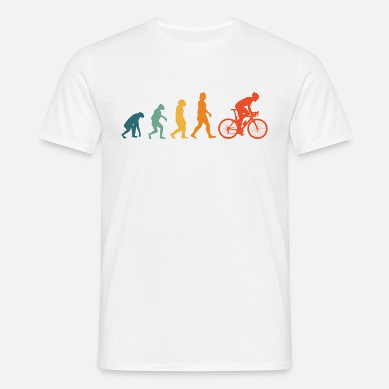 Vélo Evolution Rétro Cyclisme Cyclisme - T-shirt Homme - blanc
