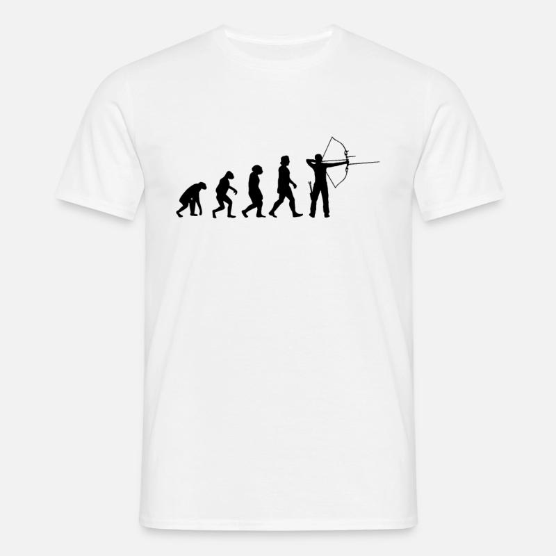 Bogenschütze Evolution Bogenschießen Pfeil Bogen - Männer T-Shirt - Weiß