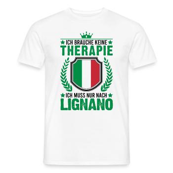Lignano Therapie Italien Urlaub Reise - Männer T-Shirt - Weiß - Vorne - AI Model Male 178 dark (178cm)