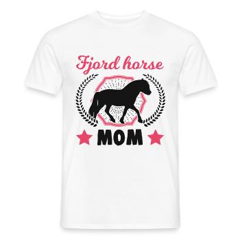 Fjord Horse Mom Fjord Cheval Norvégien - T-shirt homme - blanc - Devant - AI Model Male 178 dark (178cm)