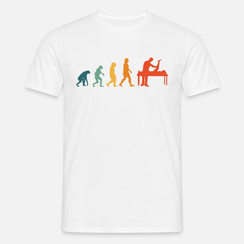 Physiotherapist Evolution Retro Physio - Men's T-Shirt - white