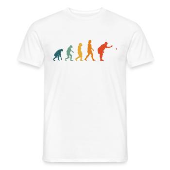 Boccia Evolution Retro Boule Petanque - Männer T-Shirt - Weiß - Vorne - AI Model Male 178 dark (178cm)