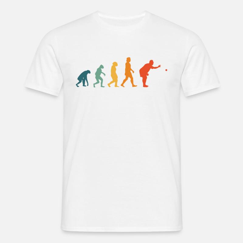 Boccia Evolution Retro Boule Petanque - Men's T-Shirt - white