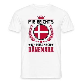 Mir reicht's Ich reise nach Dänemark Fanö Reise - Männer T-Shirt - Weiß - Vorne - AI Model Male 178 dark (178cm)
