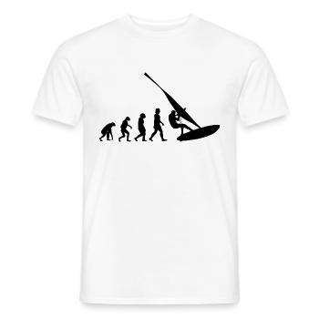 Windsurfer Evolution Windsurfing Surfer Windsurf - Männer T-Shirt - Weiß - Vorne - AI Model Male 178 dark (178cm)