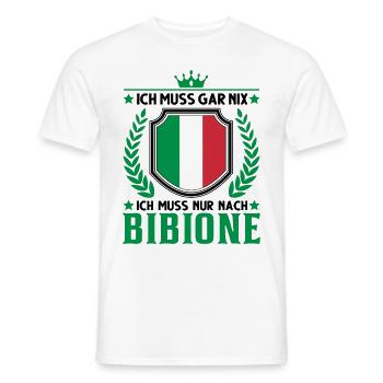 Ich muss gar nix Ich muss nur nach Bibione Italien - Männer T-Shirt - Weiß - Vorne - AI Model Male 178 dark (178cm)