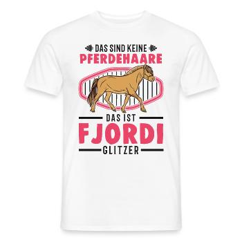 Fjordi Glitzer Fjordpferd Norweger Fjord Pferd - Männer T-Shirt - Weiß - Vorne - AI Model Male 178 dark (178cm)