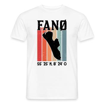 Fanö Koordinaten Dänemark Urlaub Fanø - Männer T-Shirt - Weiß - Vorne - AI Model Male 178 dark (178cm)