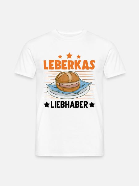 Leberkas Liebhaber Leberkäse Fleischkäse - Männer T-Shirt - Weiß