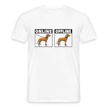 Magyar Vizsla Online Offline Drahthaar Vizsla - Männer T-Shirt - Weiß - Vorne - AI Model Male 178 dark (178cm)