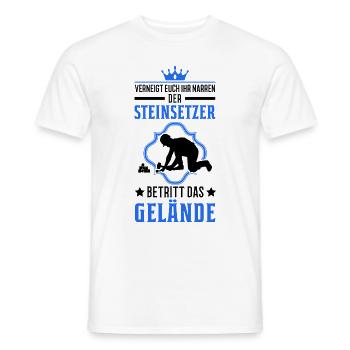 Pflasterer Steinsetzer Pflastersetzer - Männer T-Shirt - Weiß - Vorne - AI Model Male 178 dark (178cm)