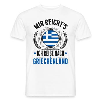 Griechenland Urlaub Rhodos Kreta Reise - Männer T-Shirt - Weiß - Vorne - AI Model Male 178 dark (178cm)