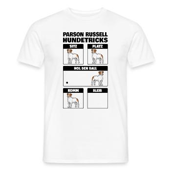 Parson Russell Terrier Hundetricks - Männer T-Shirt - Weiß - Vorne - AI Model Male 178 dark (178cm)