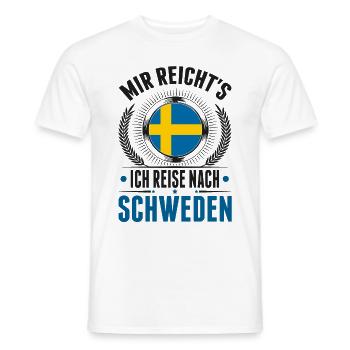Mir reicht's Ich reise nach Schweden - Männer T-Shirt - Weiß - Vorne - AI Model Male 178 dark (178cm)
