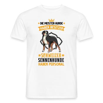 Großer Schweizer Sennenhund Personal - Männer T-Shirt - Weiß - Vorne - AI Model Male 178 dark (178cm)