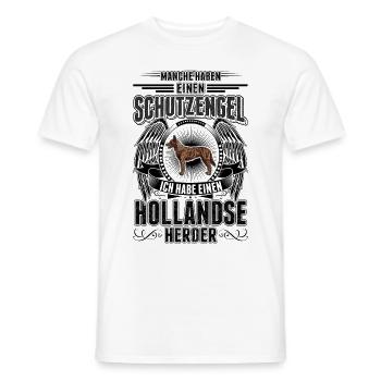Hollandse Herder Schutzengel Herdershond - Männer T-Shirt - Weiß - Vorne - AI Model Male 178 dark (178cm)