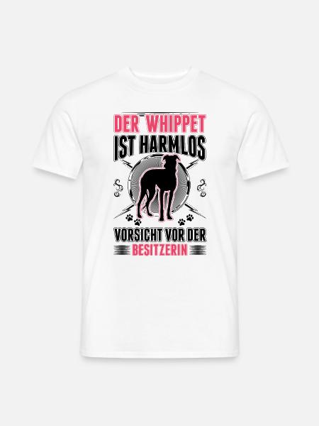 Whippet Besitzerin Windhund Sighthound - Männer T-Shirt - Weiß