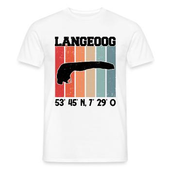 Langeoog coordinates beach chair North Sea - Men's T-Shirt - white - Front - AI Model Male 178 dark (178cm)