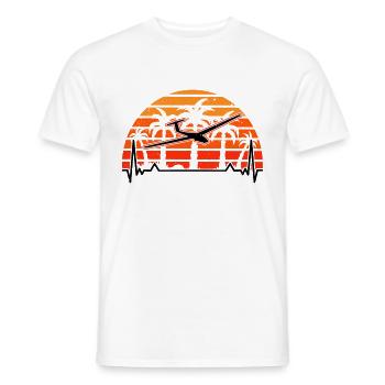 Planeur Heartbeat Glider Vol à voile Vol à voile - T-shirt homme - blanc - Devant - AI Model Male 178 dark (178cm)