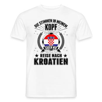 Kroatien Urlaub Stimmen Zagreb Reise Geschenk - Männer T-Shirt - Weiß - Vorne - AI Model Male 178 dark (178cm)
