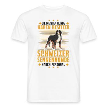 Großer Schweizer Sennenhund Personal - Männer T-Shirt - Weiß - Vorne - AI Model Male 178 dark (178cm)