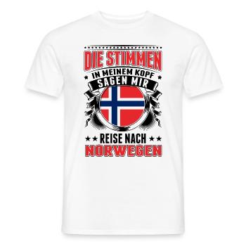Norwegen Stimmen Urlaub Norway Oslo - Männer T-Shirt - Weiß - Vorne - AI Model Male 178 dark (178cm)