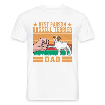 Best Parson Russell Terrier Dad - Men's T-Shirt - white - Front - AI Model Male 178 dark (178cm)