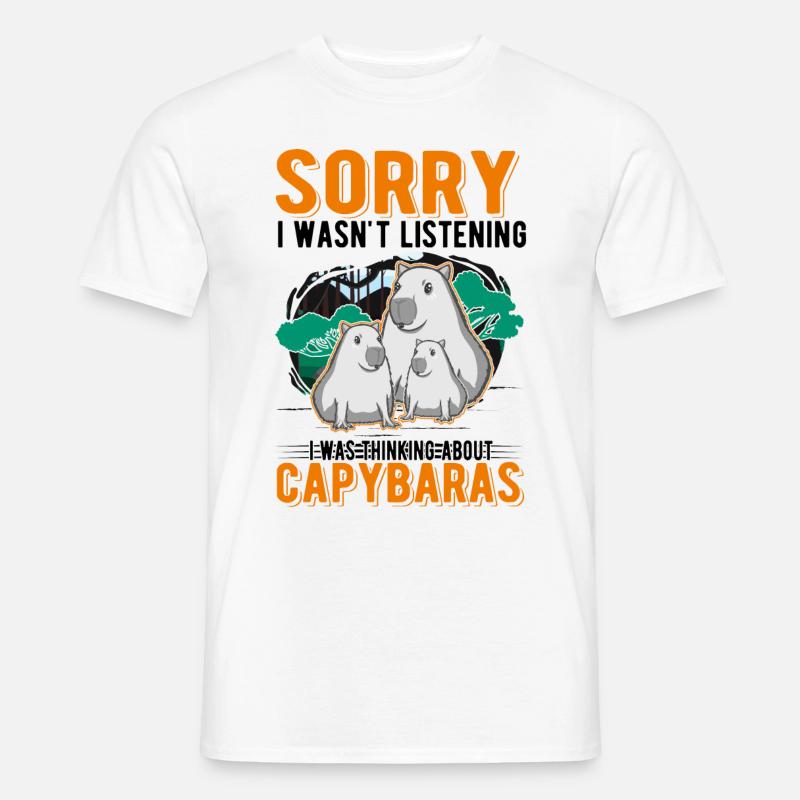 Capybara Wasserschwein Capibara - Männer T-Shirt - Weiß