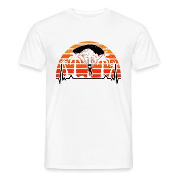 Fallschirmspringer Herzschlag Fallmschirm Skydive - Männer T-Shirt - Weiß - Vorne - AI Model Male 178 dark (178cm)