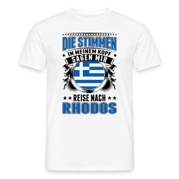 Griechenland Stimmen Urlaub Rhodos Kreta Greece - Männer T-Shirt - Weiß - Vorne - AI Model Male 178 dark (178cm)