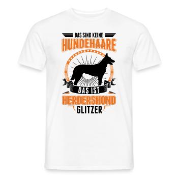 Hollandse Herder Glitzer Holländischer Schäferhund - Männer T-Shirt - Weiß - Vorne - AI Model Male 178 dark (178cm)