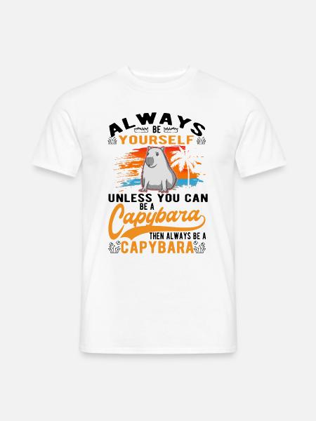 Capybara Wasserschwein Capibara - Männer T-Shirt - Weiß