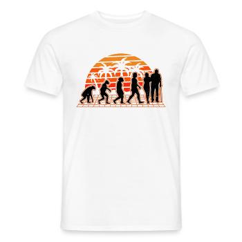 Elderly Care Evolution Sunset Senior Caregiver - Men's T-Shirt - white - Front - AI Model Male 178 dark (178cm)