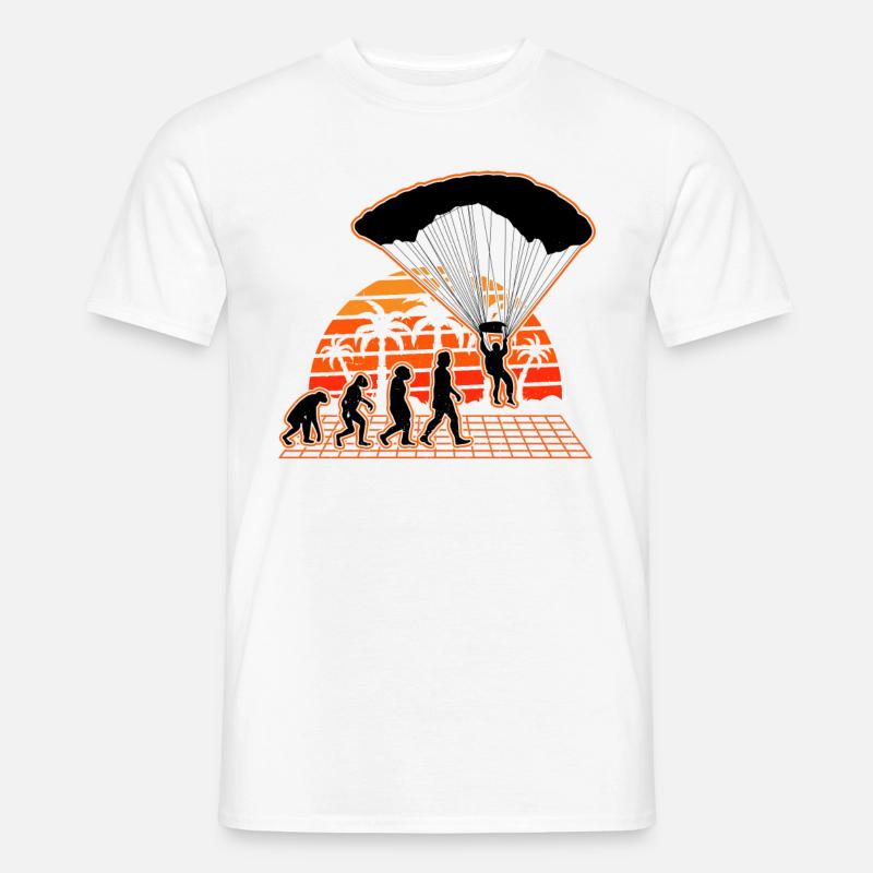 Parachutist Evolution Sunset Parachute - Men’s T-shirt - white