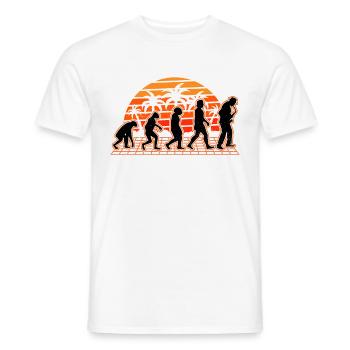Saxophone Evolution Sunset Saxophoniste - T-shirt homme - blanc - Devant - AI Model Male 178 dark (178cm)