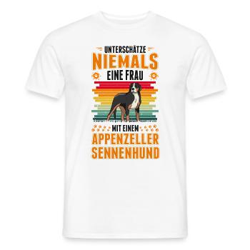 Appenzeller Sennenhund Frau Schweizer Hund - Männer T-Shirt - Weiß - Vorne - AI Model Male 178 dark (178cm)