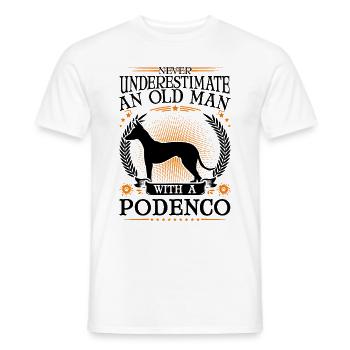 Podenco Old Man Greyhound Ibizan Hound - T-shirt homme - blanc - Devant - AI Model Male 178 dark (178cm)